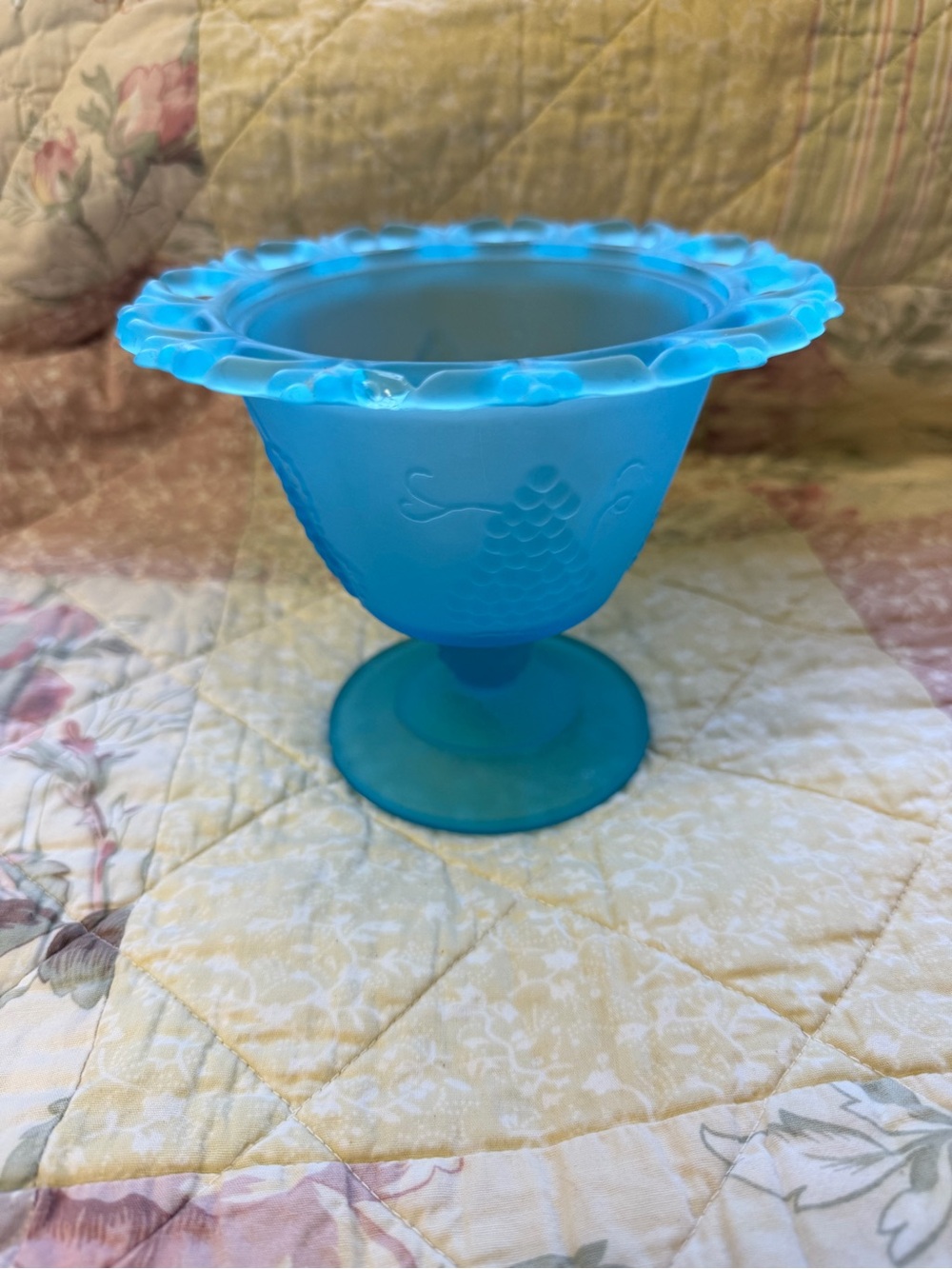 Blue Indiana Glass Candy Dish